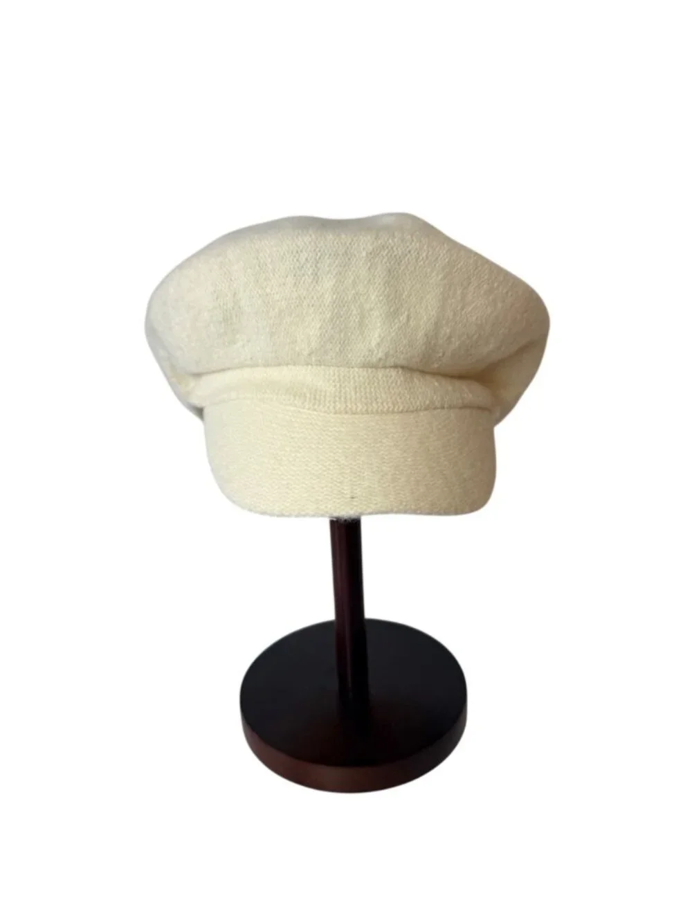 Kensie Cream Newsboy Hat Baker Boy Cap Ivory Knit Womens Winter